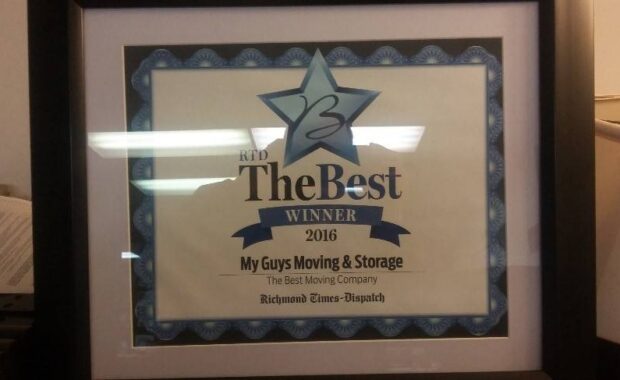 MG Moving Services 2016 Best Moving Company Winner