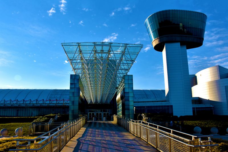 Entrance of National Air and Space Museum, Chantilly, Virginia, USA