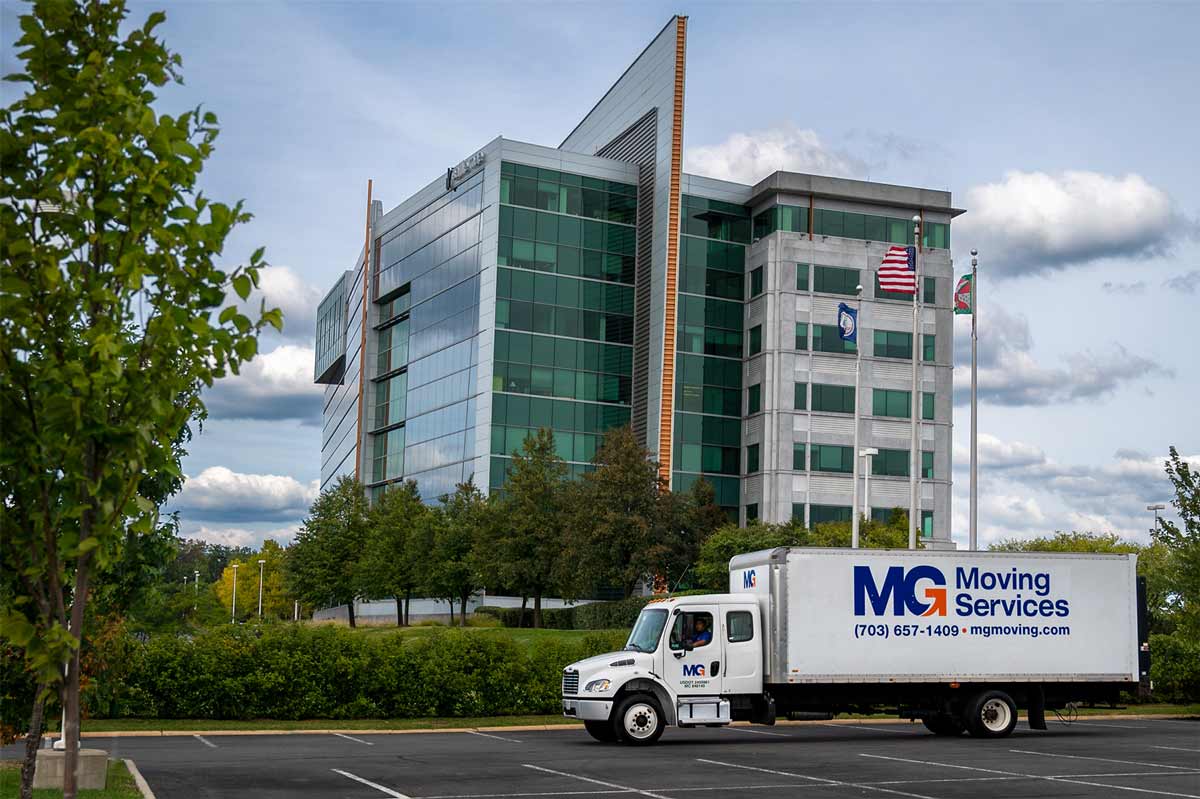 commercial building during an office move